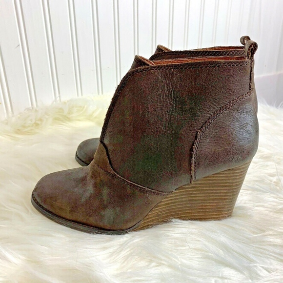 Lucky Brand Womens Sz 8.5 M Brown Ankle Boots Boot - Picture 4 of 5